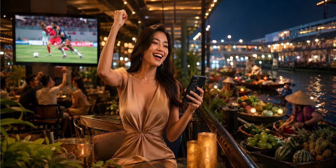 Người chơi đang trải nghiệm trò chơi casino trên điện thoại thông minh tại miền Tây