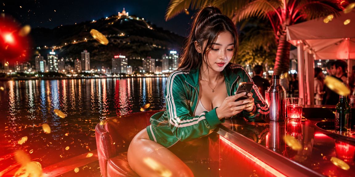 Cảnh người chơi giải trí trò chơi mới tại bãi biển Vũng Tàu trong khung cảnh ánh đèn neon